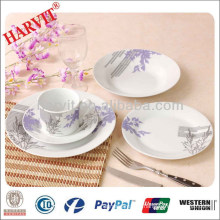Round colorful decal porcelain dinnerware set